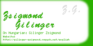 zsigmond gilinger business card
